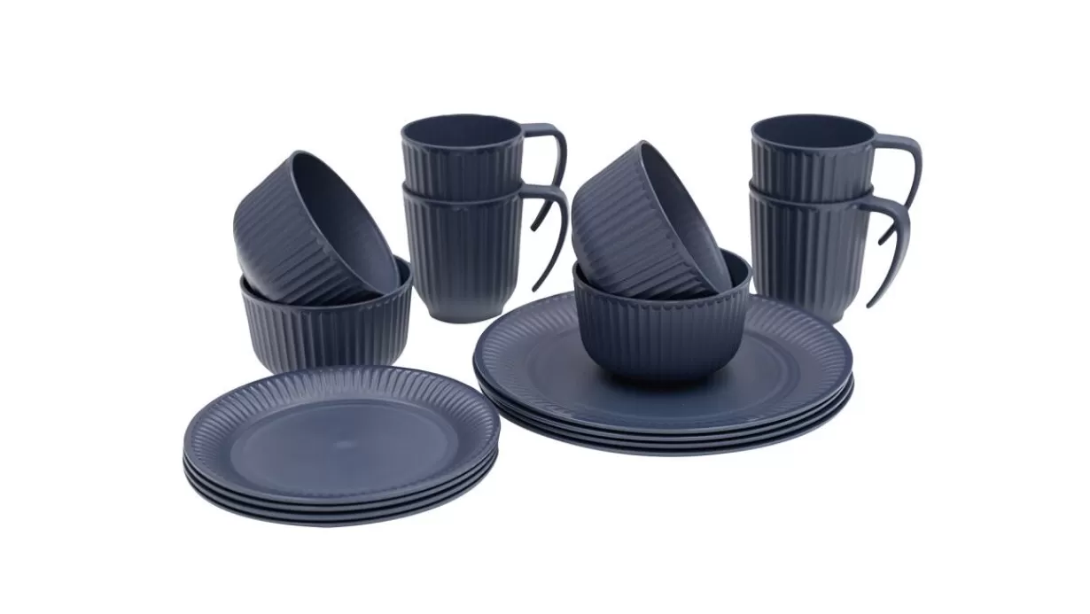 Best Sale Outwell Delish 4 Person Dinner Set Navy Night NavyNight