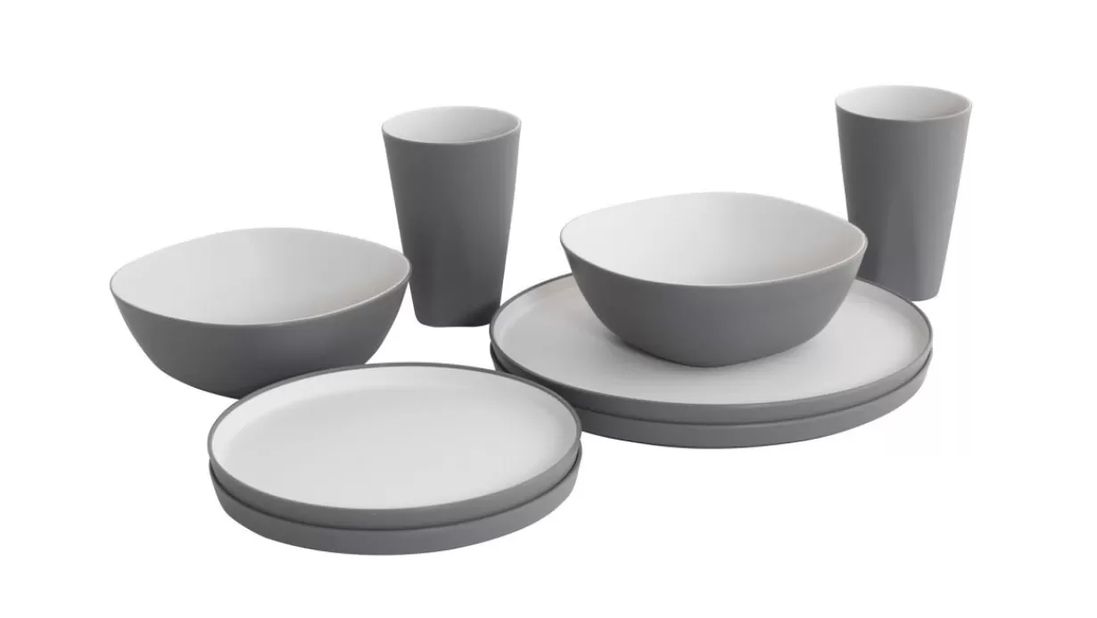 Fashion Outwell Gala 2 Person Dinner Set Grey Mist Grey&Sand