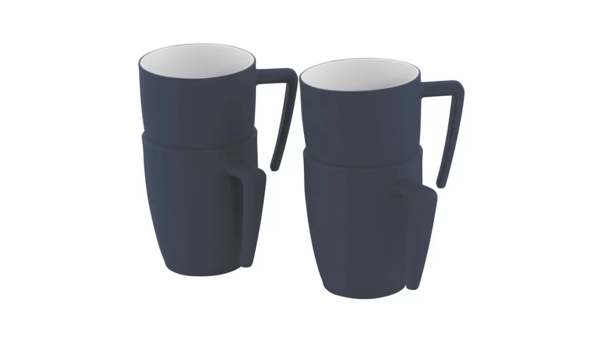 Flash Sale Outwell Gala 4 Person Mug Set Navy Night Grey&Sand