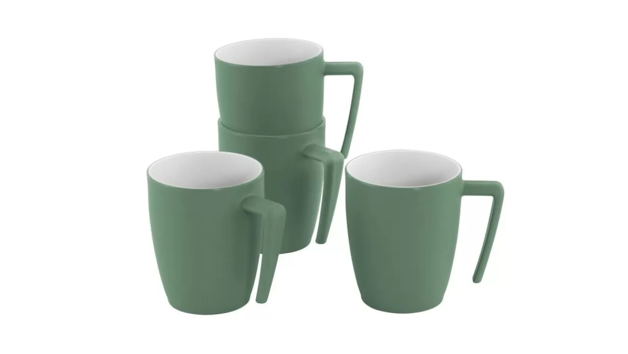 Best Outwell Gala 4 Person Mug Set Shadow Green Grey&Sand