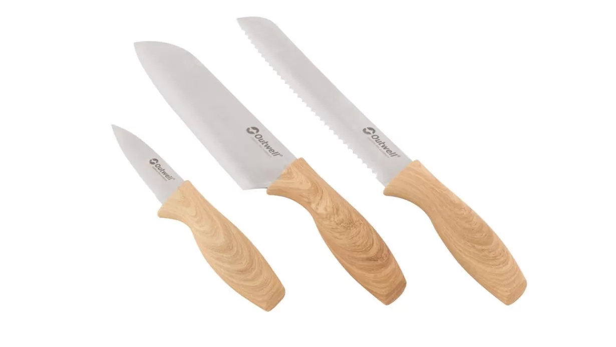 New Outwell Matson Knife Set Brown